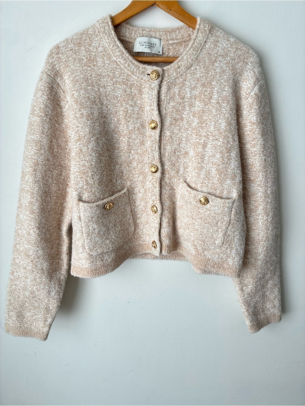 Luminary Fine Collection Sweater Women’s Medium Knit Lady Jacket Cardigan